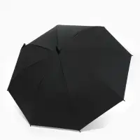 Зонт - трость полуавтоматический &laquo;Однотонный&raquo;, 8 спиц, R=52/58 см, D=104 см, чёрный