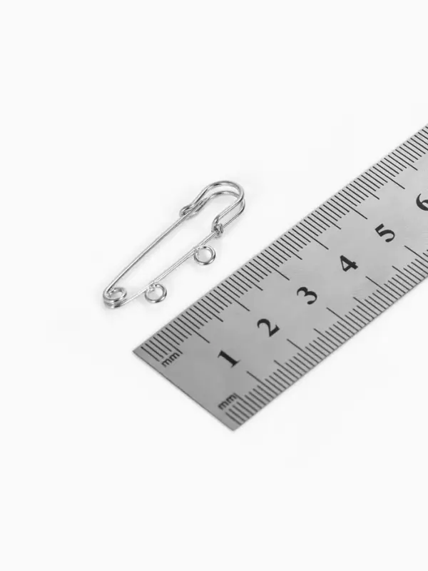 Булавка для подвесок PO-035 №01, 2 шт. 3.5&times;0.5 см, цвет серебро