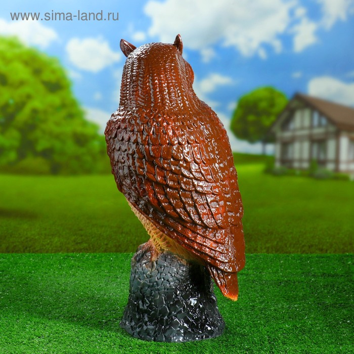 Садовая фигура Садовая фигура "Сова на камне" большая 20х25х55см