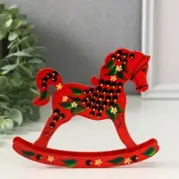 Фигурка дерево &laquo;Лошадка - качалка&raquo;, 12&times;15 см, ручная роспись