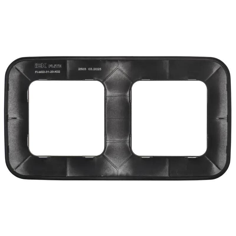 FLITE ARTISTIC Рамка 2-местная РУ-2-А-ФлЧ черный IEK