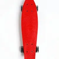 Пенниборд ONLYTOP, 56&times;15 см, колёса световые PU 60&times;45 см, алюминиевая рама, красный