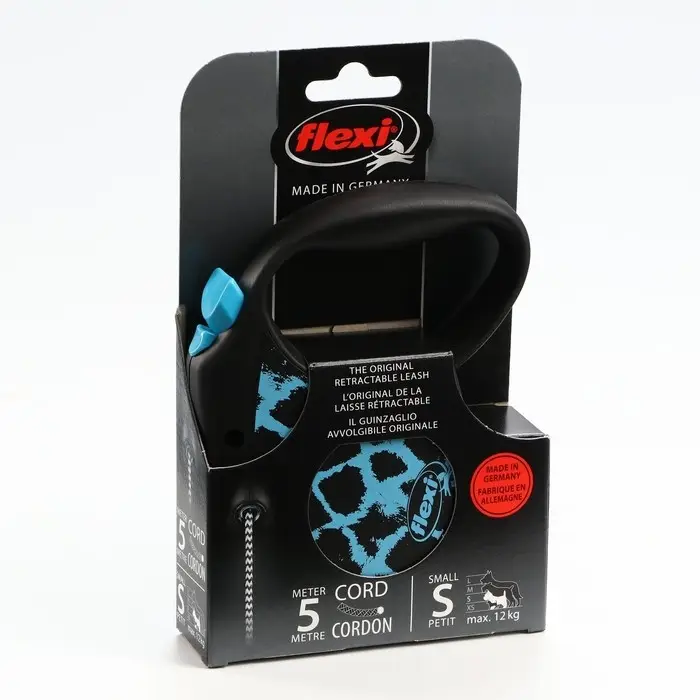 Рулетка Flexi Safari S, 5 м, трос, до 12 кг, голубой жираф (blue Giraffe)