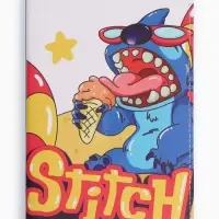 Ежедневник кожзам А5 "Стич на пляже", 80 л