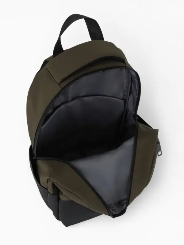 Рюкзак, 27*14*39 см, 2 отд 3н/карм, Комби, Водонепрон. дно, зеленый/черн