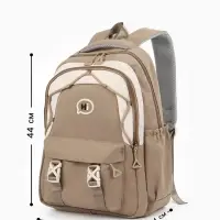 Рюкзак школьный, 3 кармана, 2 отделения, 29&times;14&times;44 см, бежевый