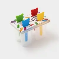 Форма для мороженого Доляна &laquo;Медвежонок&raquo;, 13&times;11.5&times;7.5 см, 4 ячейки, пластик, прозрачная