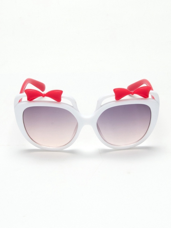 Очки солнцезащитные детские OneSun, бантики, 4.5 х 12 см, цвет бело-малиновый Очки солнцезащитные детские OneSun, бантики, 4.5 х 12 см, цвет бело-малиновый
