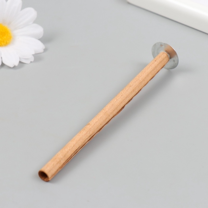 Фитиль для свечи дерево с металлическим держателем круглый набор 2 шт 0,6х12,5 см Фитиль для свечи дерево с металлическим держателем круглый набор 2 шт 0,6х12,5 см