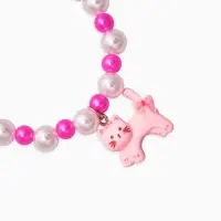 Браслет детский "Выбражулька" котик, бант, жемчуг, цвет бело-розовый Браслет детский "Выбражулька" котик, бант, жемчуг, цвет бело-розовый