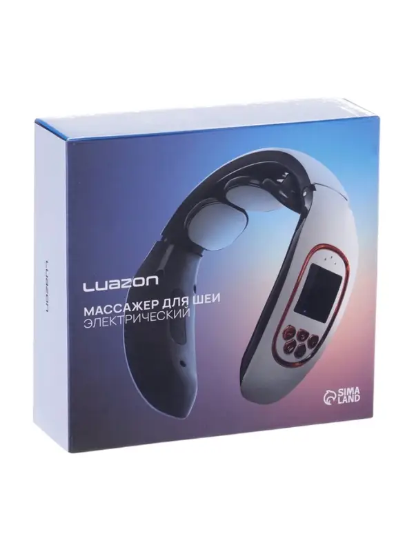 Массажёр для шеи Luazon LEM-50, 4 Вт, 4 режима, USB, от АКБ, белый