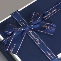 Набор подарочных коробок 3 в 1 прямоугольные с бантом, ночной синий, 23&times;16&times;9.5; 21&times;14&times;8; 19&times;12&times;6.5 см