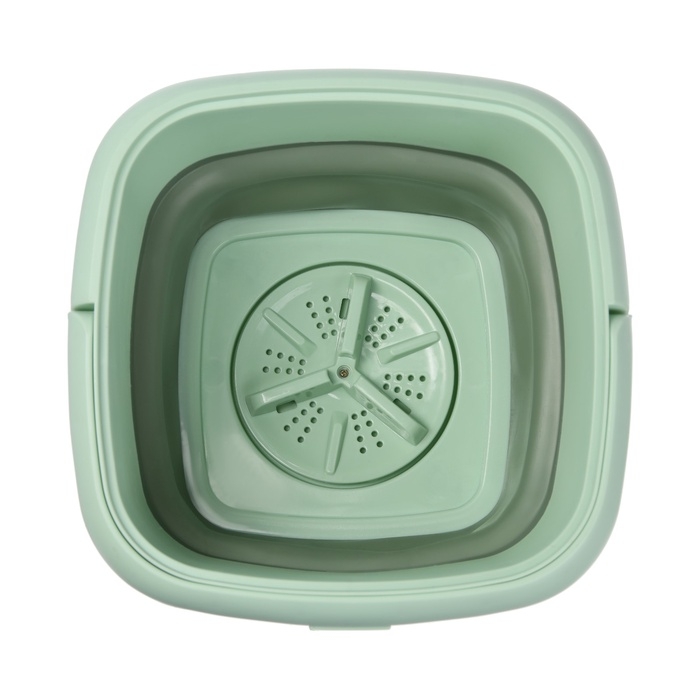 Портативная мини-стиральная машина LWM-04 с ведром 6 л, складная, зеленая