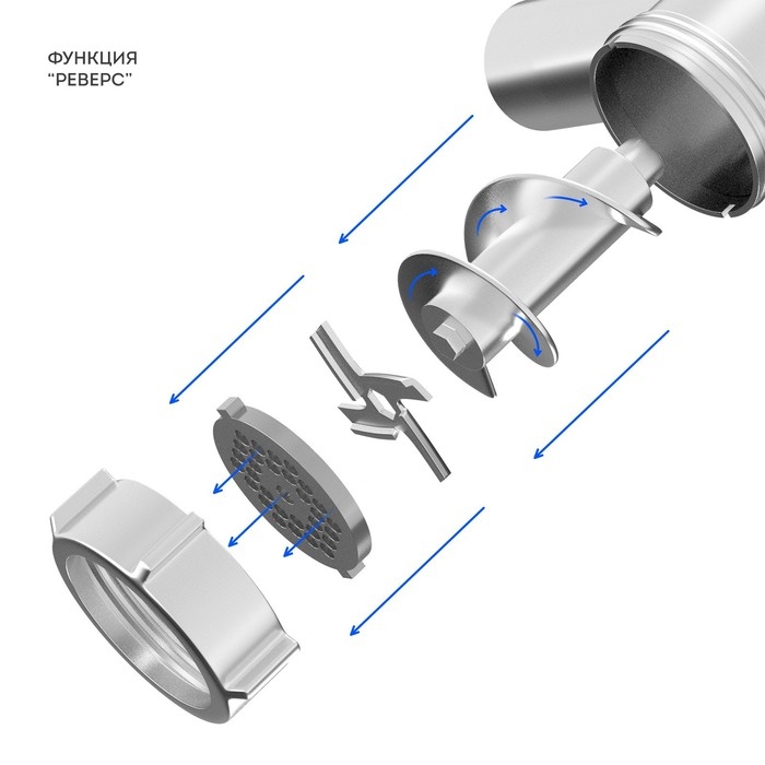 Мясорубка Galaxy LINE GL 2421, 1600 Вт, 1.5 кг/мин, реверс, 2 насадки, белая Мясорубка Galaxy LINE GL 2421, 1600 Вт, 1.5 кг/мин, реверс, 2 насадки, белая