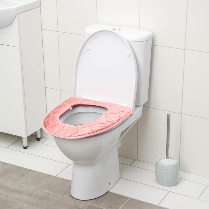 Чехол на сиденье для унитаза на липучках Доляна «Фили», цвет МИКС Чехол на сиденье для унитаза на липучках Доляна «Фили», цвет МИКС