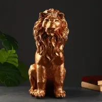 Фигурка &laquo;Лев сидящий&raquo;, гипс под бронзу, 54&times;39&times;24 см