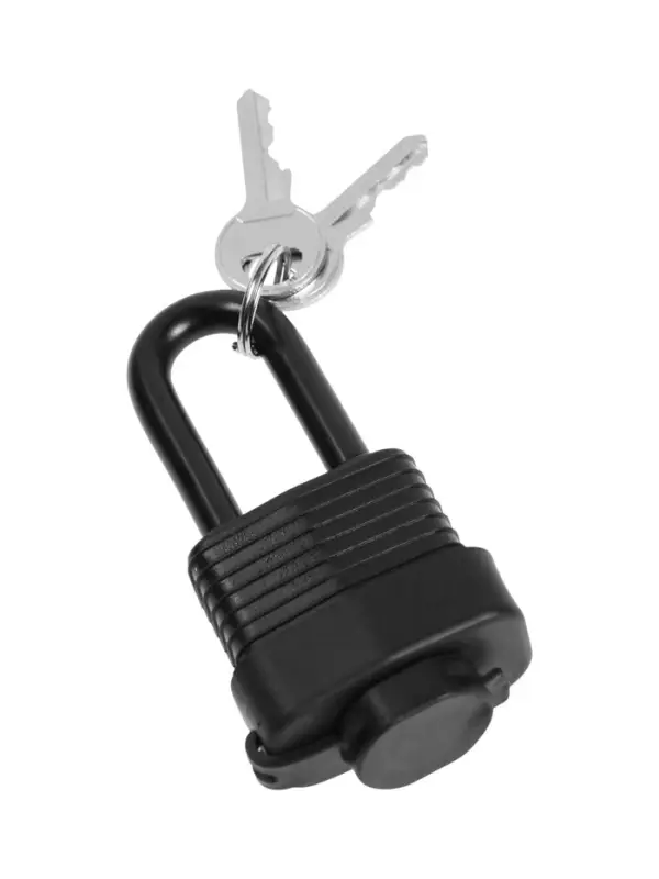 Замок навесной LOCKLAND, 30 мм, влагозащищенный, длинная дужка, 2 ключа, цвет черный