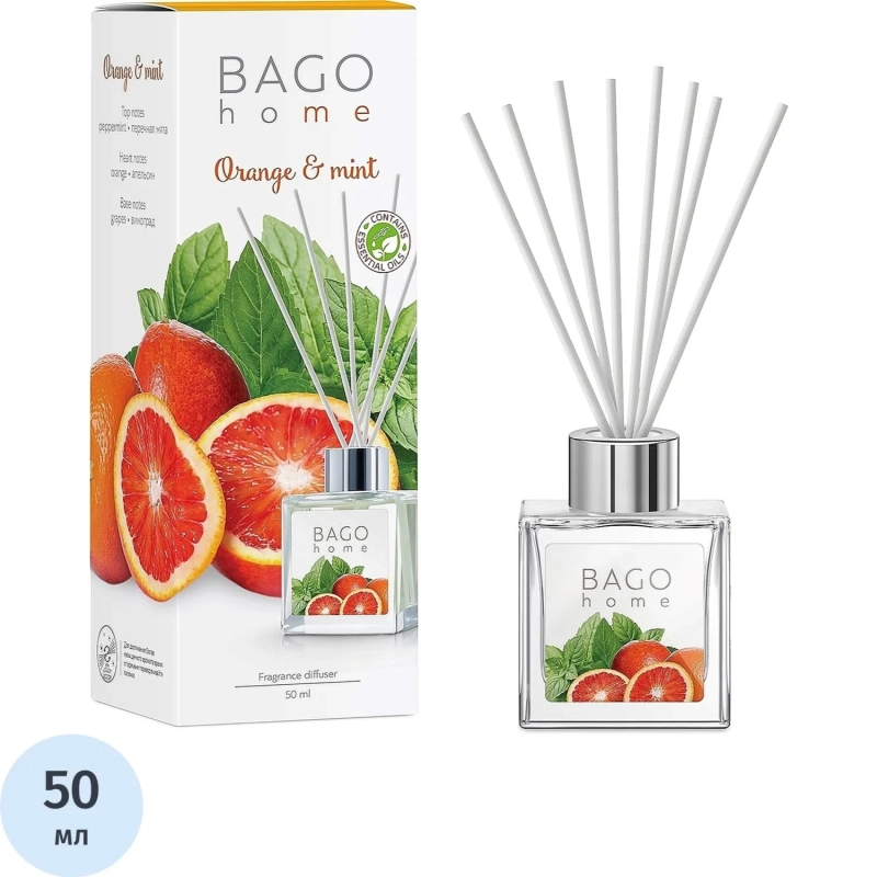 Аромадиффузор Апельсин с мятой мини-дифф. 50 мл., BGH0613