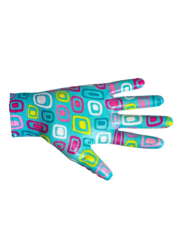 Перчатки нейлоновые, с нитриловым полуобливом, размер 9, цвет МИКС, Greengo