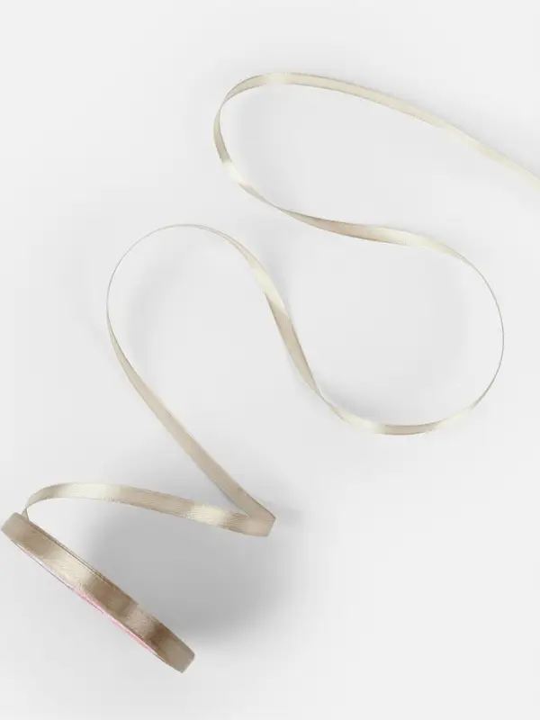 Лента атласная, 6 мм, 23&plusmn;1 м, тёмно-кремовая №268