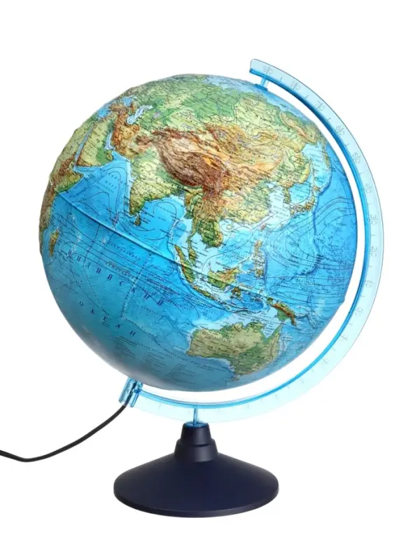 Глобус физико-политический рельефный &laquo;Глобен. Классик Евро&raquo;, диаметр 320 мм, с подсветкой, Крым в составе РФ