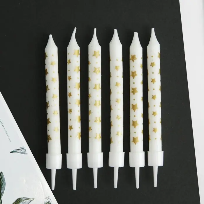 Свечи для торта Birthday Candle, 6 шт., 9&times;0.8 см