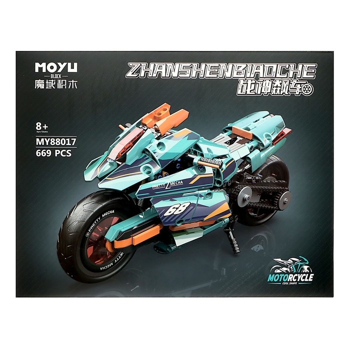 Конструктор «Техно. Спортивный мотоцикл», 669 деталей Конструктор «Техно. Спортивный мотоцикл», 669 деталей