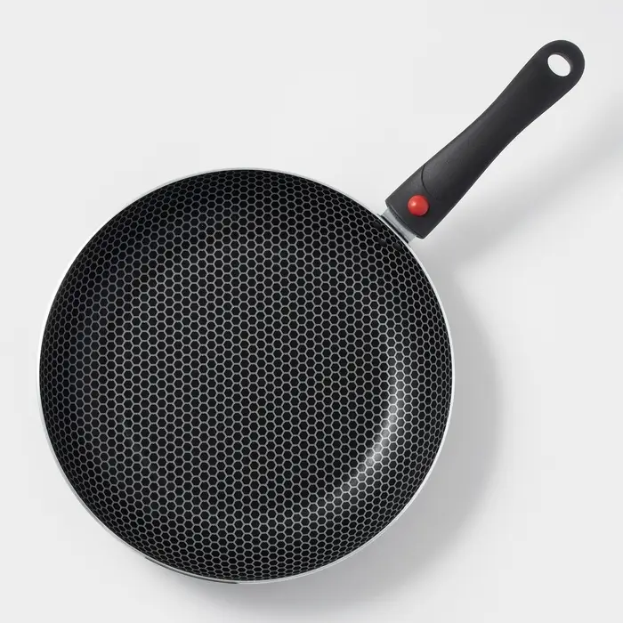 Сковорода Forever, d=28 см, съёмная ручка, стеклянная крышка, антипригарное покрытие, алюминий, тёмно-серая