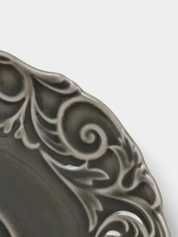 Чайная пара WY Floral Laceware, 2 предмета: чашка 300 мл, блюдце d=15 см, фарфор, белая, серая Чайная пара WY Floral Laceware, 2 предмета: чашка 300 мл, блюдце d=15 см, фарфор, белая, серая