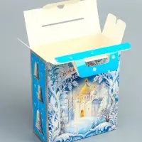 Подарочная новогодняя коробка «Рождественский звон», 15.5×7×19 см