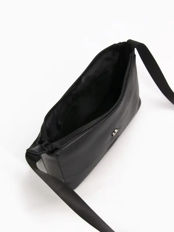 Сумка женская мессенджер на магните, 28&times;6&times;18 см, чёрный