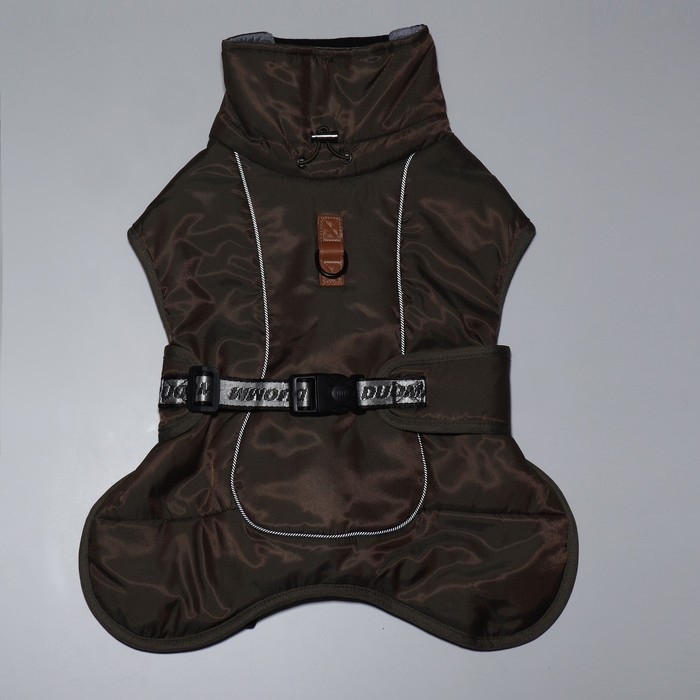 Попона для больших собак, мембранная ткань,  размер 4XL (ДС 58, ОШ 58, ОГ 74-84 см), хаки