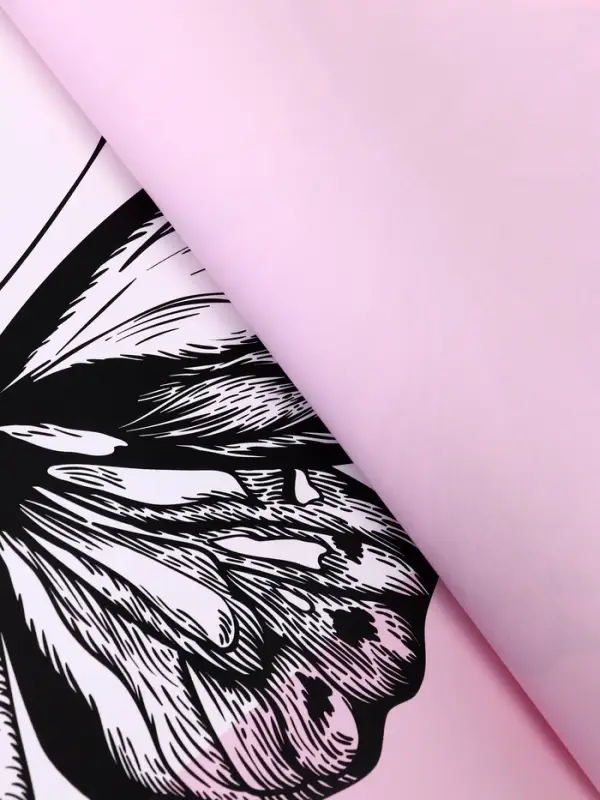 Пленка для цветов, «Бабочки», розовый, 57×57±1 см Пленка для цветов, «Бабочки», розовый, 57×57±1 см