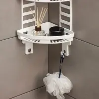 Полка для ванной угловая Альтернатива &laquo;Трансформер&raquo;, 3 яруса, пластик, 25&times;18&times;58 см, белая