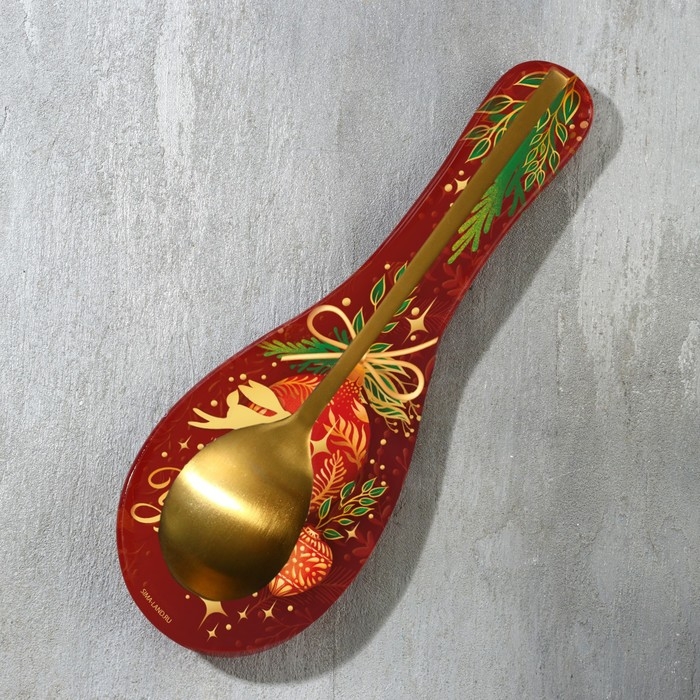 Подарочный набор новогодний «Успеха»: подставка под ложку, лопатка Подарочный набор новогодний «Успеха»: подставка под ложку, лопатка