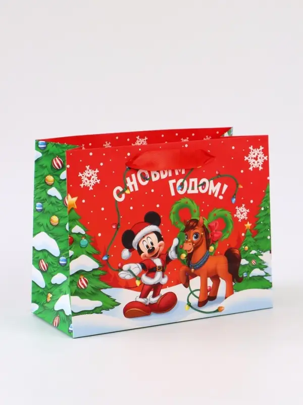Пакет подарочный «С Новым годом!», Микки Маус и его друзья, MS 23 × 18 × 10 см Пакет подарочный «С Новым годом!», Микки Маус и его друзья, MS 23 × 18 × 10 см