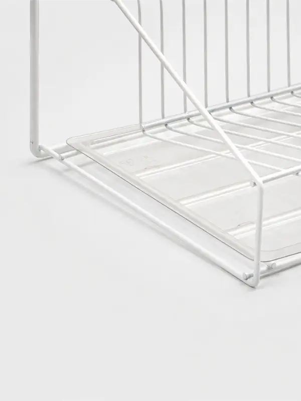 Сушилка для посуды с поддоном, 38.5&times;38.5&times;24 см, белый