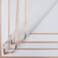 Пленка флористическая для цветов и букетов, белая, 57×57±1 см см, 50 мкм