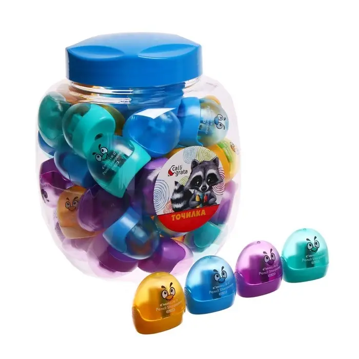 Точилка с контейнером «Конус», МИКС Точилка с контейнером «Конус», МИКС