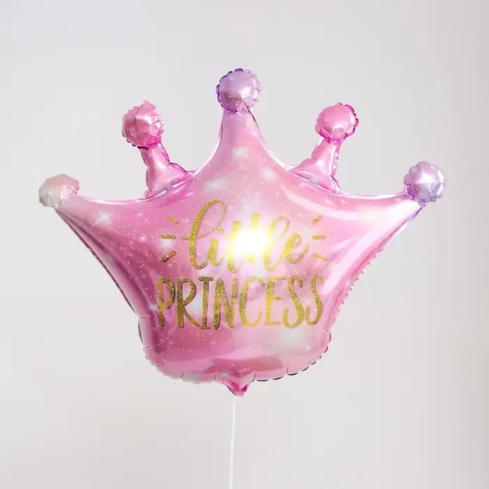 Воздушный шар фольгированный 26" «Корона розовая», фигура