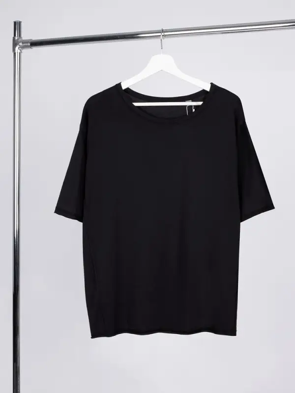 Футболка оверсайз унисекс Vozduh, черная, размер XS/S Футболка оверсайз унисекс Vozduh, черная, размер XS/S