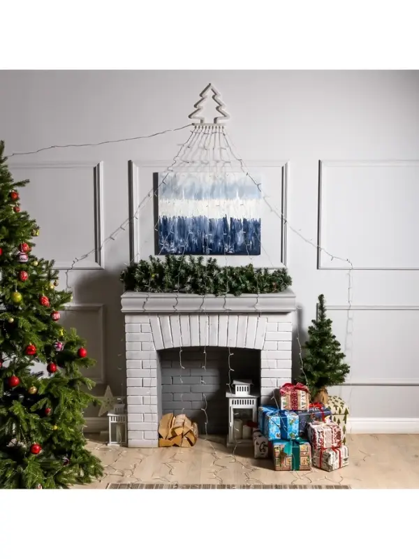 Светодиодная фигура &laquo;Ёлка&raquo; 3.5 м, пластик, 9 нитей, 31 В, свечение зелёное