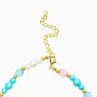 Набор детский "Выбражулька" 2 пред-а: бусы, браслет, бабочка с бусиной, розово-голубой