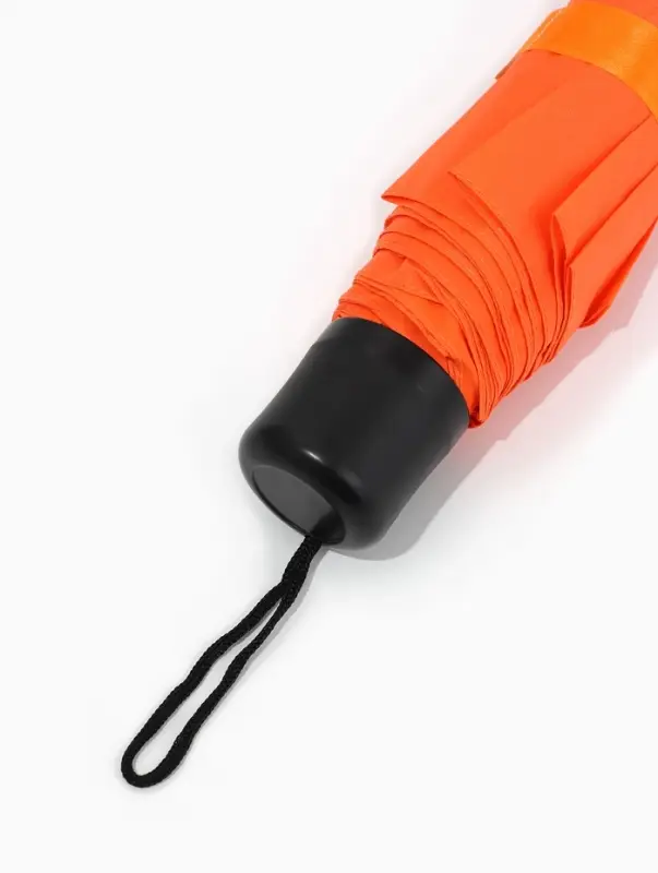 Зонт механический &laquo;Однотонный&raquo;, 3 сложения, 8 спиц, R=48/55 см, d=96 см, оранжевый