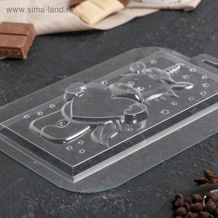 Форма для шоколада «Мечтая о любви», пластик, прозрачная Форма для шоколада «Мечтая о любви», пластик, прозрачная