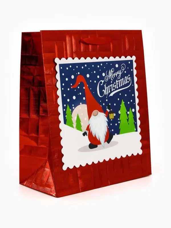 Набор подарочных пакетов 2 шт., металлизированные &laquo;Новый год&raquo;, 25&times;30.5&times;12.5 см