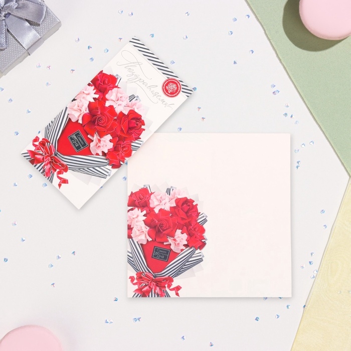 Открытка-евро Открытка-евро "Поздравляем!" конгрев, тиснение, красный цветы, 10,5 х 21,5 см