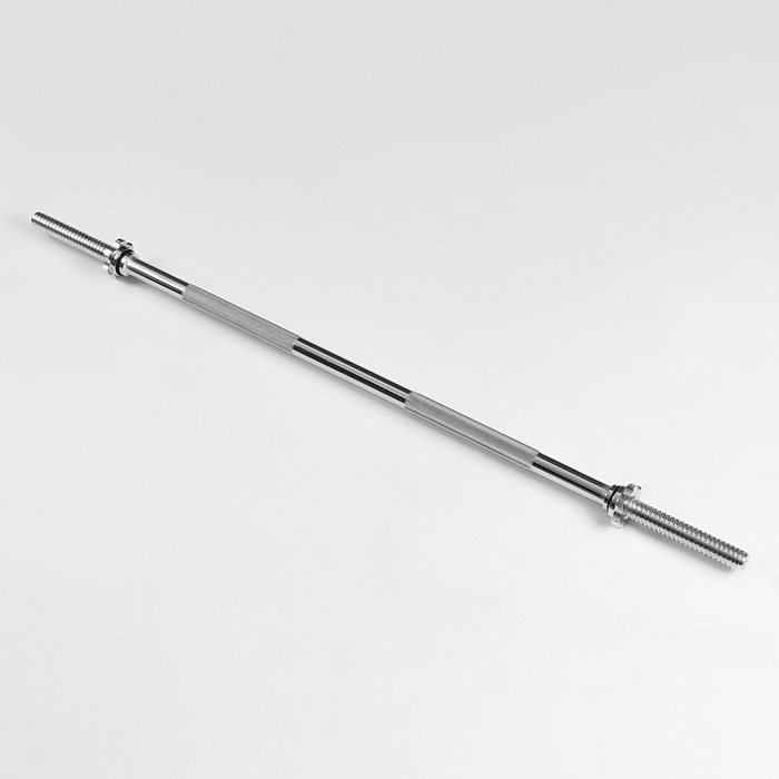 Гриф для штанги прямой, металлический, хромированный, d=28 мм, 120 см Гриф для штанги прямой, металлический, хромированный, d=28 мм, 120 см