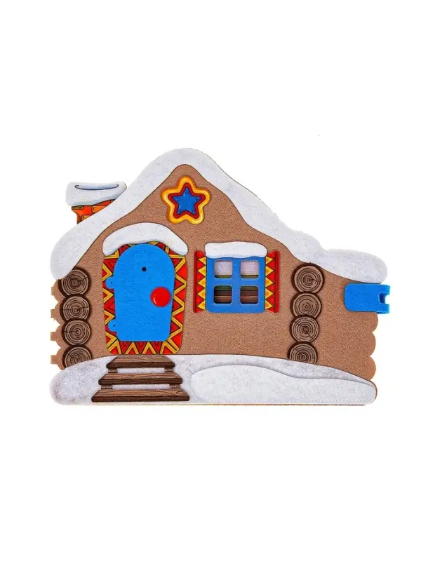 Развивающая книжка из фетра &laquo;Домик Дедушки Мороза&raquo;