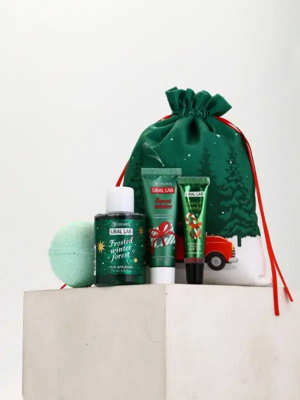 URAL LAB Winter Melody Набор косметики в мешке, зимний лес URAL LAB Winter Melody Набор косметики в мешке, зимний лес